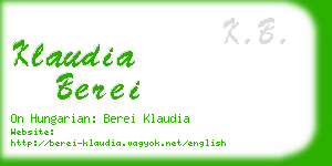 klaudia berei business card